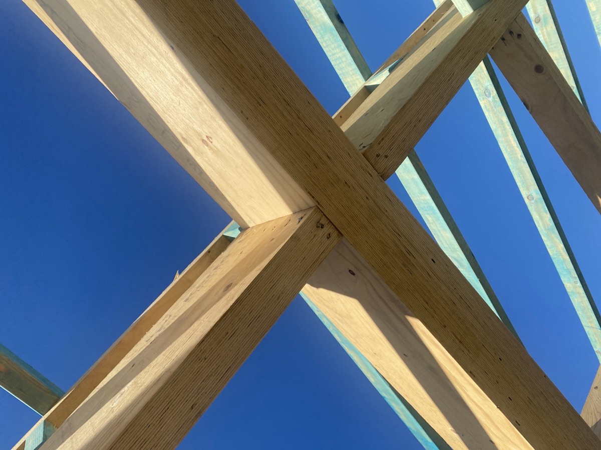 A bracket at a timber internal beam, Austral, Edmondson Park