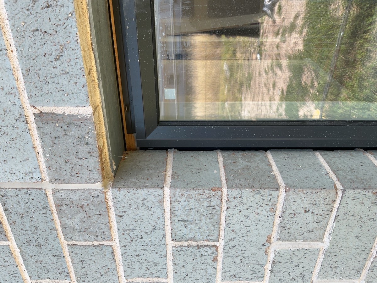 Window infills incomplete, recorded during a fixing stage inspection in Austral